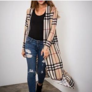 Burberry plaid cardigan
